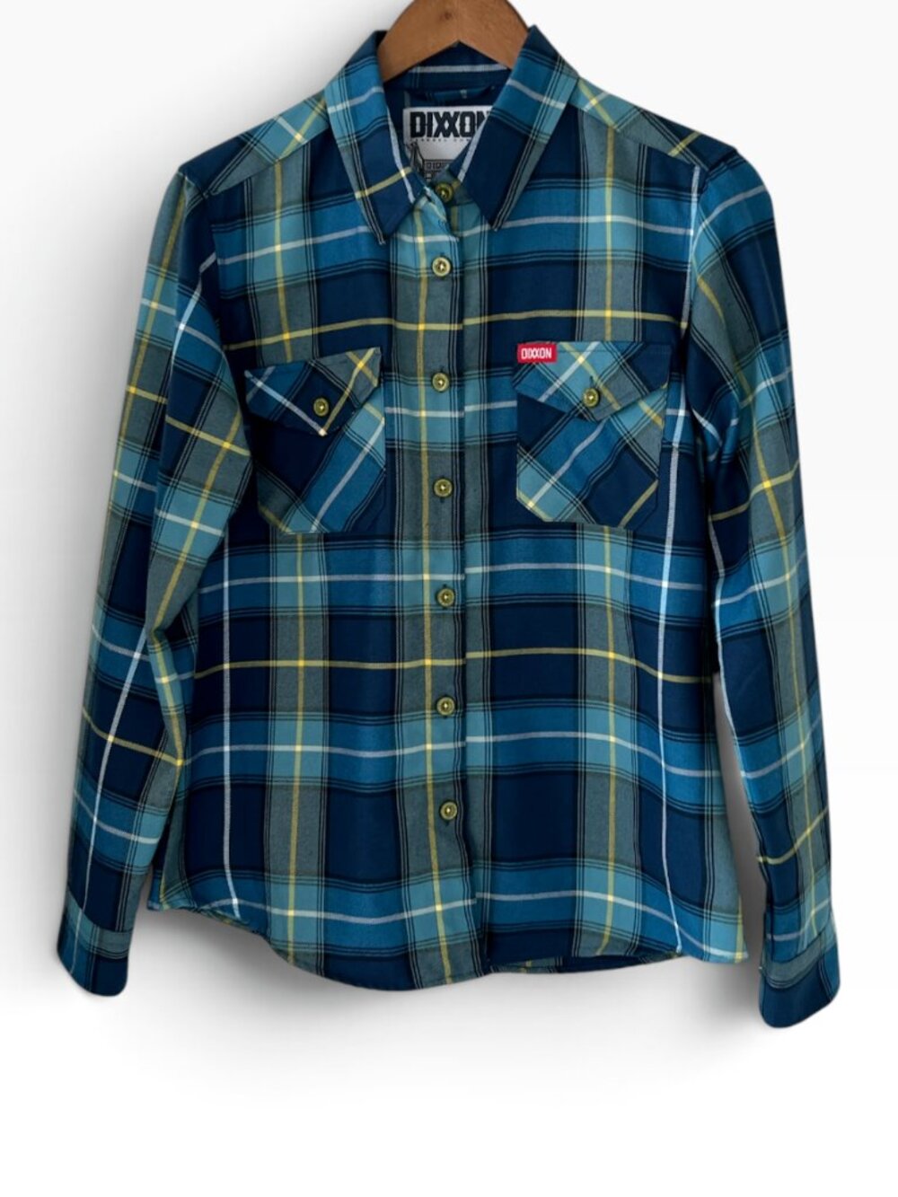 DIXXON The Complex Blue & Yellow Plaid Shirt Size M